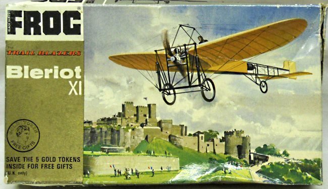 Frog 1/72 Bleriot XI Trail Blazers Issue with Stand / Flag / Figures, F173 plastic model kit